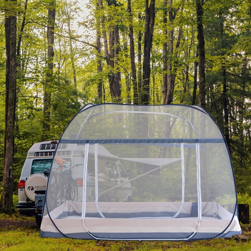 FENGJIDA Pop Up Mosquito Net Tent for Bed,Portable Mosquito Net with Full Bed Mosquito Net Bottom & Instant Setup,Mosquito Net Tent for Indoor/Outdoor Use,Foldable Design Fits Kids & Adults (L77 xW59 xH63) - Image 4